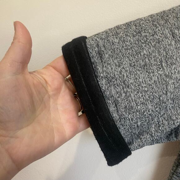 Lou & Grey A-line Gray Black Lined Stretch Career Work Dress Size Large - Picture 5 of 8